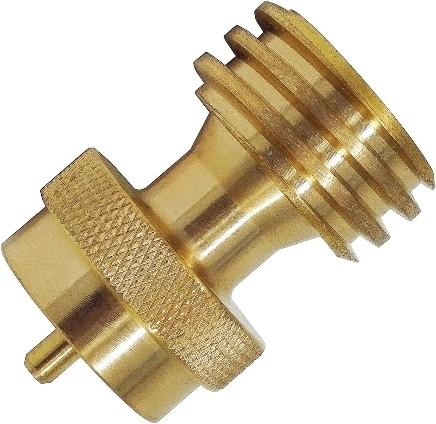 Steak Saver 20lb to 1lb Propane Tank Adapter for Disposable Throwaway Cylinder, Converter Universal 1 Pound / 16.4oz Disposable Small Tank for 20 or 30lb LP Gas Big Tank