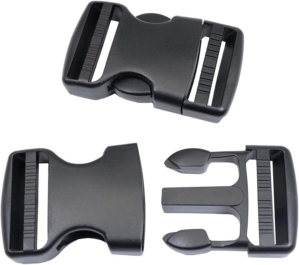 Side Release Buckles 5/8,3/4,1,1-1/4,1-1/2,2 inch Heavy Duty Plastic Buckle Clips Snaps Backpack Buckle Replacement
