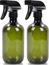 Cleaning Spray Bottles for Plants Misters for Inside, 2 Pack 16.9 oz Squirt Bottle, Water Spray Bottle Mist Sprayer, No Leak Hair Mister Spray Bottle Empty with Adjustable Nozzle (Green)