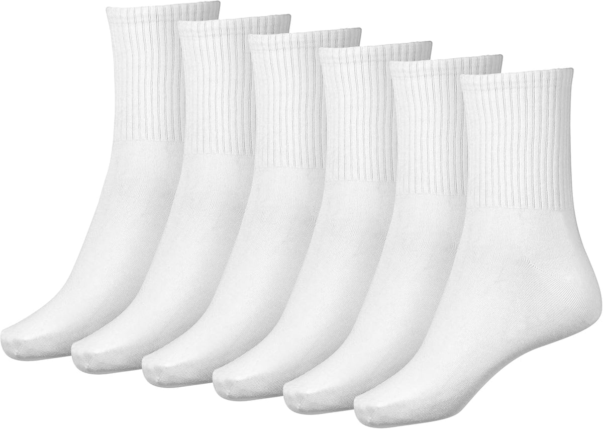 Women Crew Sock Cotton Casual Calf Socks 6 Pairs Size 5-10