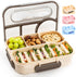 Bento Box Adult Lunch Box with 4-Compartment Leakproof Lunch Containers Microwave and Dishwasher Safe Bento Box with Spoon