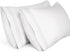 King Pillow Cases 2 Pack,1800 Thread Count Embroidered Soft Brushed Microfiber Pillowcases,White