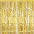 2 Pack Gold Foil Fringe Curtain Metallic Foil Curtain for Wedding Birthday Party Photo Backdrop Wedding Event Decor
