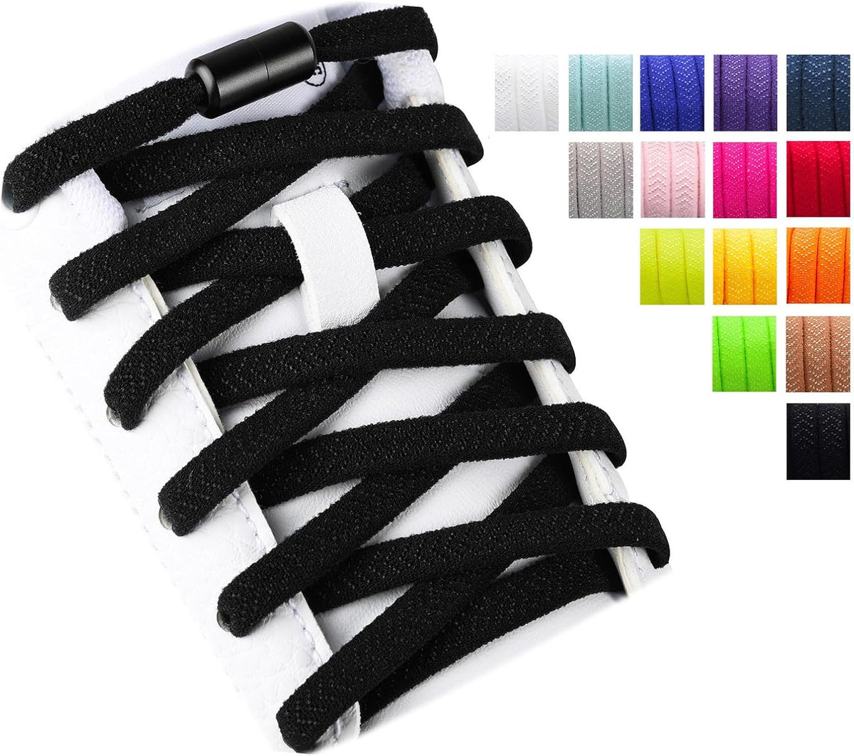 No Tie Shoe Laces for Kids and Adults, Tieless Elastic Shoelaces for Sneakers