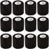 Self Adhesive Bandage Wrap,12 Pack 2 Inch x 5 Yards Elastic Vet Wrap for Sports Supply Ankle Sprains Protection,Breathable Cohesive Bandage Tape (Black)