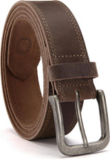 Mens Belts Leather - 35mm Genuine Leather Belts for Men - Ideal Match for Casual Jeans