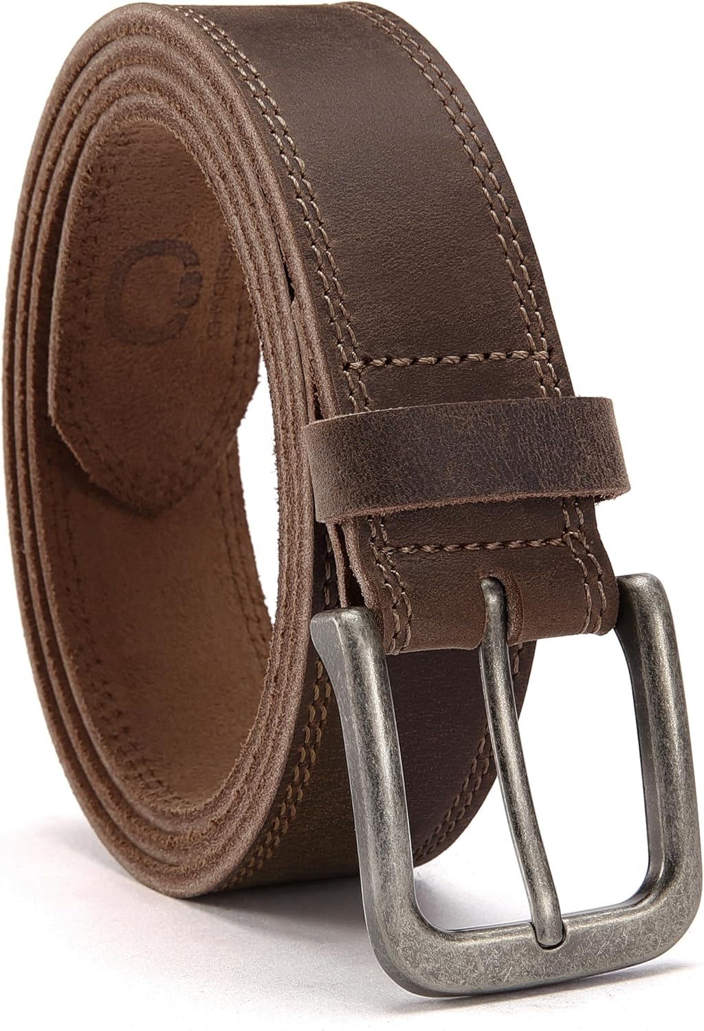 Mens Belts Leather - 35mm Genuine Leather Belts for Men - Ideal Match for Casual Jeans