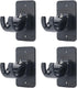 4Pcs Self-Adhesive Curtain Rod Clips, Universal Plastic Curtain Rod Clips, No Drilling,for C urtain Rods up to 40mm (Black) (Curtain Rod Not Included)