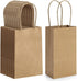 50 Pack 3.5x2.4x6.7 Inches Small Kraft Paper Gift Bags with Handles Bulk Mini Party Favor Bags Candy Bags 100% Recyclable Brown Paper Bag