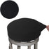 Bar Stool Covers, Luxury Fabric Dia.16-18" Round Crease-Resistant Stretchy Washable Jacquard Dustproof Stool Seat Slipcover, L-Black-1 Count