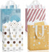 10" Gift Bags Medium Size (4 Pack) - Includes Tissue Paper & Cards, Reusable Non-Woven Gift Bags with handles, Perfect for Birthday, Wedding, Baby Shower, Party, Holiday, 10" x 8" x 4"