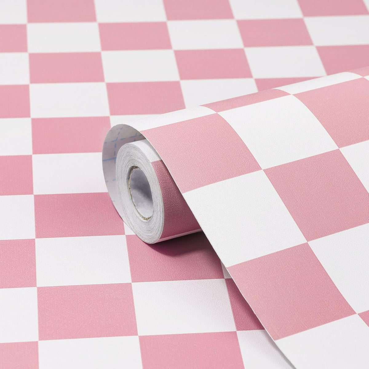 Checkered Wallpaper Peel and Stick Pink Mosaic Checkerboard Contact Paper 17.3”X120”Modern Self Adhesive Vinyl Removable Wall Paper for Shelf Liner,Classroom,Cabinets,Living Room