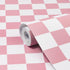Checkered Wallpaper Peel and Stick Pink Mosaic Checkerboard Contact Paper 17.3”X120”Modern Self Adhesive Vinyl Removable Wall Paper for Shelf Liner,Classroom,Cabinets,Living Room
