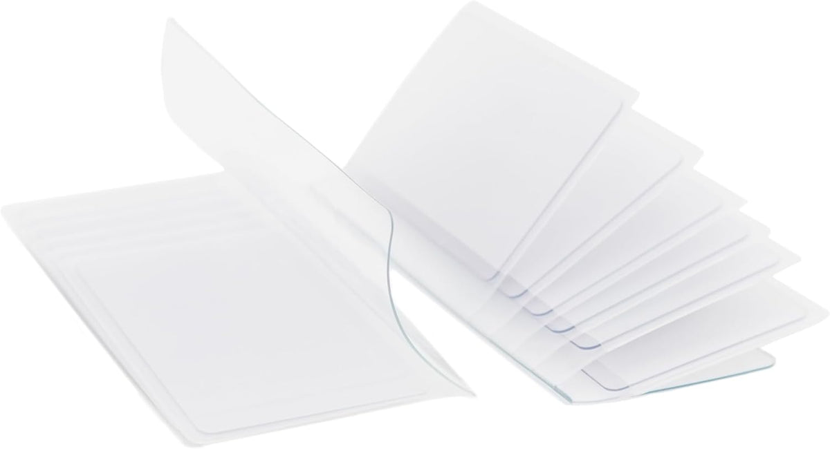 AG Wallets Set of 2 Premium Clear Wallet Inserts - Durable Vinyl Card & Photo Holders, Multiple Styles for Bifold, Trifold & Checkbook Wallets (Checkbook 6 Page)