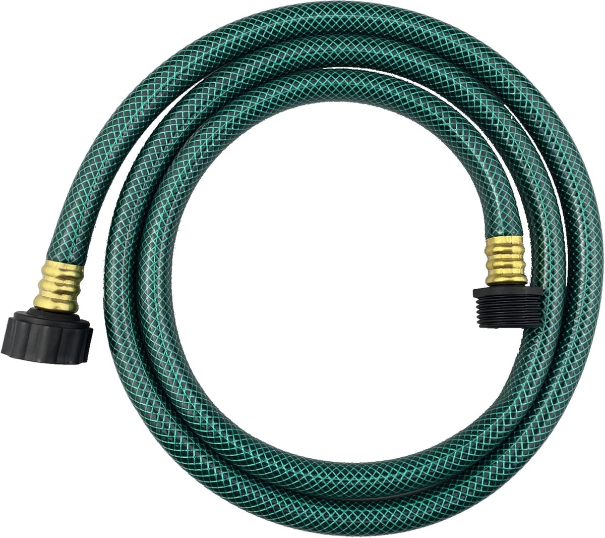 PVC Garden Hose 1/2 Inch, 5 FT Flexible Water Hose Green with Male and Female Plastic Fittings - No Leaking and Lightweight for Household Outdoors Lawns Patio