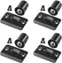 4 Pack Drive in Ball Catch with Strike Plate for Closet Doors, Black, 13/16 Inch x 1-1/8 Inchs,Die-cast, Adjustable Tension Ball