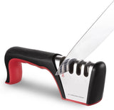 4-in-1 Knife Sharpener, Kitchen Knife Accessories for Ceramic Knives, Steel Knives and Scissors, Aiding in Repair, Restoration, and Polishing of Blades