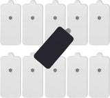 10-Pack Large TENS Electrode Pads - 3.5mm Snap Connectors - High Conductivity, Reusable Electrodes Pads for TENS Massager and Muscle Stimulation