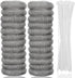 24 PCS Lint Traps  Stainless Steel Washing Machine Lint Snare Traps, Washer Hose Lint Traps with 24 PCS Cable Ties, Laundry Mesh Washer Sink Drain Hose Screen Filter