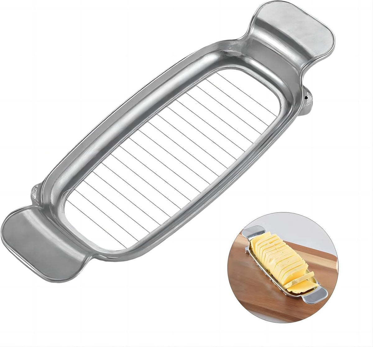 Butter Slicer Cutter,Cheese Cutters for Block Cheese, Butter Slicer for Butter Squares, Stainless Steel Cutter