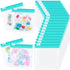 24 Pieces Pill Pouch Bags Zippered Set Reusable Translucent Medicine Organizer Sealing Travel Plastic Bags with Slide Lock for Storage(Turquoise)