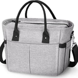 Cute&Classy Roomy Insulated Lunch Bags for Women - Stylish & Functional Large Tote Adult Lunch Box for Working & Picnic