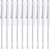 10 Pieces Pocket Screwdriver Mini Tops and Pocket Clips Magnetic Slotted Small Screw Driver with a Single Blade Head for Mechanical, Electrician(White)