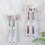 2 PCS Toothbrush Holders Wall Mounted with Cover, Electric Tooth Brushing Holder for Bathroom, 2 Slots Self Adhesive Toothbrush Organizer, Toothbrush Stand for Family, Kids (2, White Marble)