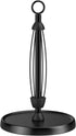 Black Paper Towel Holder Countertop, One-Handed Tear, Stainless Steel, Weighted Base, Ring Paper Towel Holder Stand with Ratchet System for Kitchen Farmhouse Essentials Decor