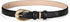 Women Skinny Leather Belts for Jeans Dress Fashion Ladies Faux Belt with Gold Buckle