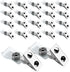 DE 100Pcs Metal Badge Clips with Clear PCV Straps,ID Strap Clip Adapter ID Badge Clips