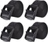 Cinch Tie Down Strap Lashing Straps Heavy Duty Nylon Straps with Cam Buckles for Cargo, Trucks, Boat, Motorcycle,SUP, Kayak, Canoe, Trailer (1m, Black - 4 Pack)