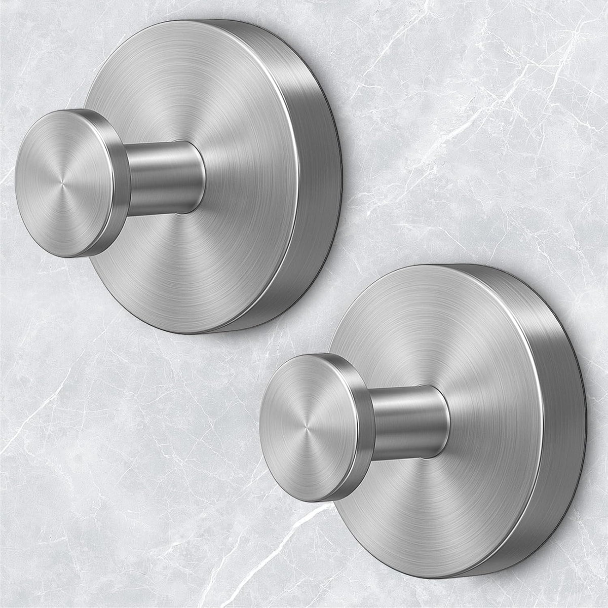 Shower Hooks for Inside Shower,Suction Cup Hooks for Glass Window,Removable Towel Hooks for Bathrooms,2 Packs(Silver)