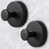 Shower Hooks for Inside Shower,Suction Cup Hooks for Glass Window,Removable Towel Hooks for Bathrooms,2 Packs(Black)