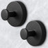 Shower Hooks for Inside Shower,Suction Cup Hooks for Glass Window,Removable Towel Hooks for Bathrooms,2 Packs(Black)