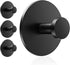 Multifunctional Towel Hooks for Bathroom Wall - Extra Sticky Stainless, Holds up to 12LB, Coat Hooks Wall Hooks, Adhesive Door Holder Hanger Shower Accessories, Matt Black Heavy Duty