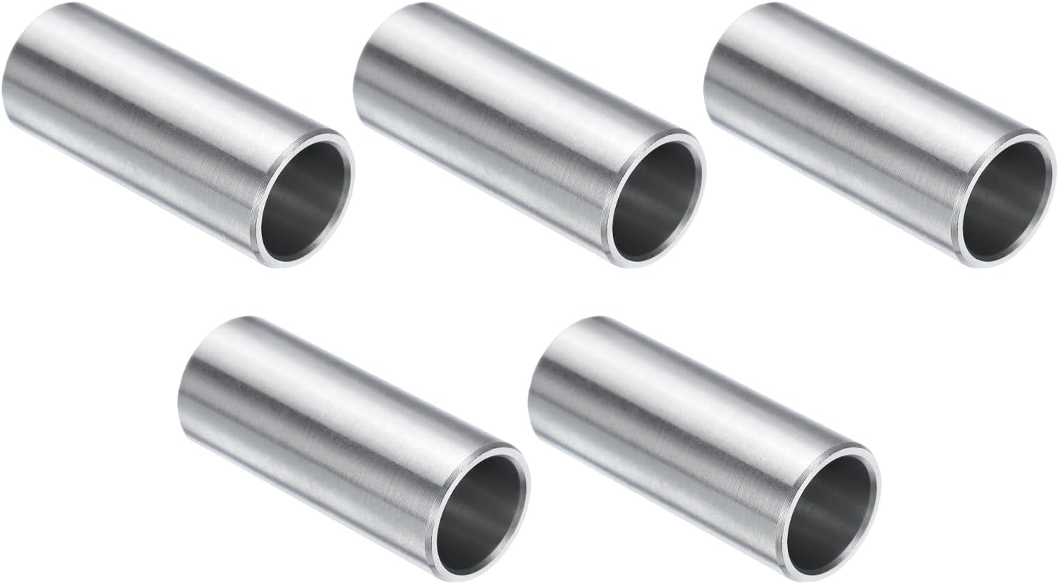 5pcs Stainless Steel Spacer 1/2" Bore x 5/8" OD x 1-1/2" Length Screw Standoff Bushing Plain Finish Round Metal Spacer for 1/2 Screws Bolts and Rods