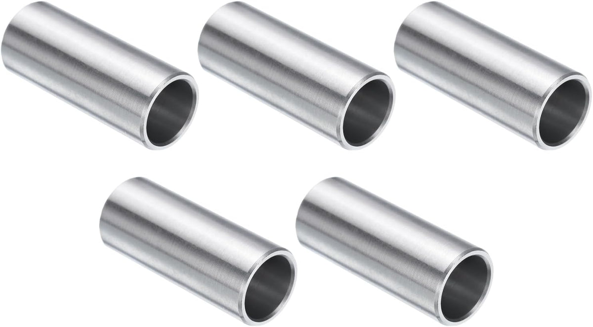 5pcs Stainless Steel Spacer 1/2" Bore x 5/8" OD x 1-1/2" Length Screw Standoff Bushing Plain Finish Round Metal Spacer for 1/2 Screws Bolts and Rods