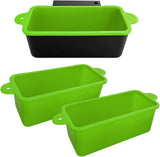2 Pack Blackstone Silicone Grease Cup Liners for 36 28 22 17 Inch Griddle, Reusable Grease Catcher Liner Grill Grease Tray Blackstone Accessories, Replacement of Aluminum Foil Drip Pans, Green