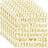 648 PCS Gold Letter Stickers Glitter Alphabet Stickers 1 Inch Self Adhesive Waterproof Vinyl Small ABC Letters for Graduation Cap Water Bottles Cup Mailbox Number Scrapbooking Sign Crafts (8,Gold)