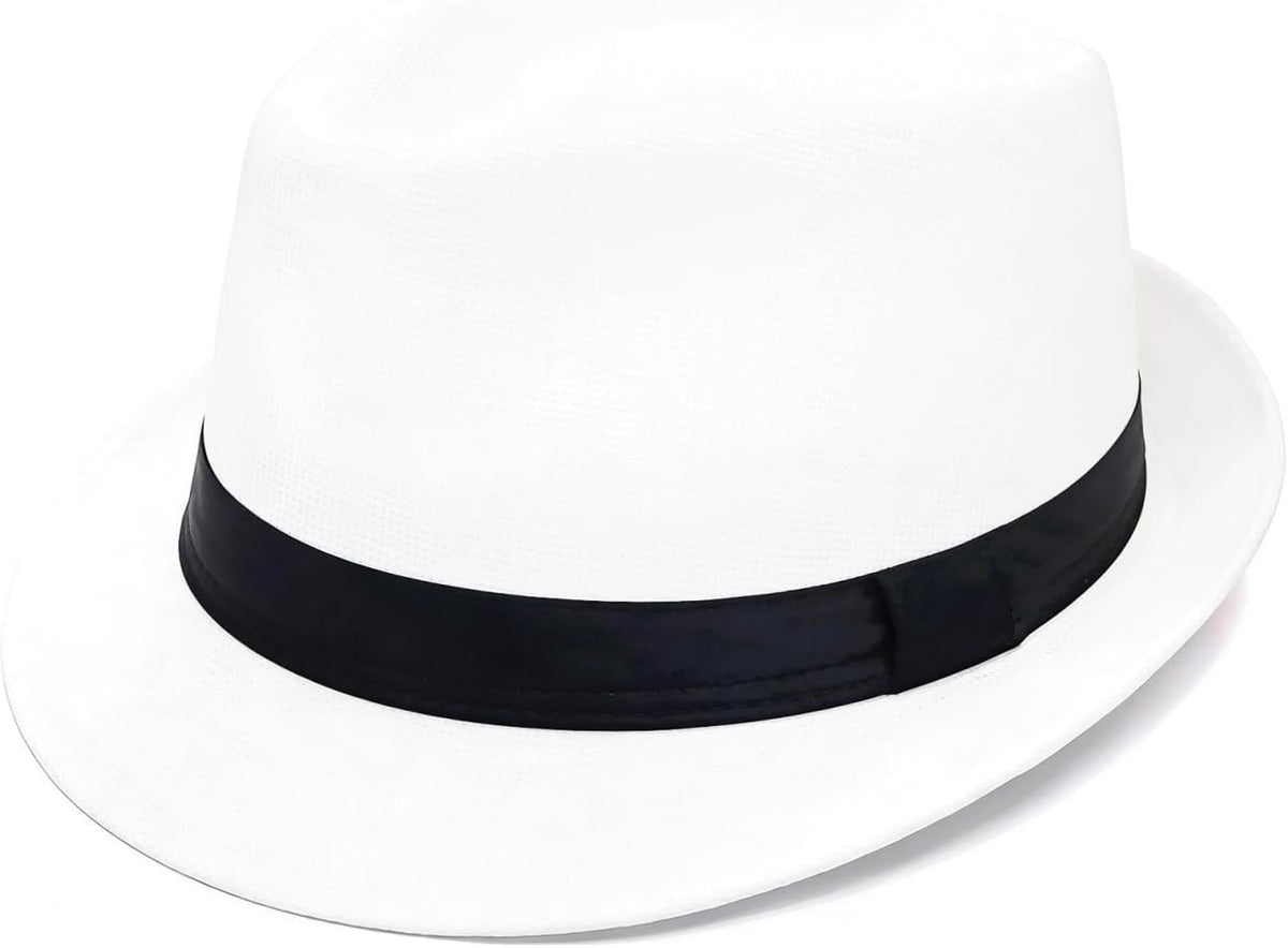1920s Men Fedora Hat Cap for Men,Manhattan Hat for 1920s Mens Gatsby Costume Accessories