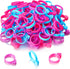 120 Pieces Icing Bag Ties Silicone Decoration Piping Bag Ties for Cupcakes Cookies and Pastry(Rosy, Blue, Purple)