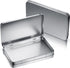 2 Pack Rectangular Metal Tin Box with Lid Metal Hinged Lid Tin Empty Box Container Storage for Watercolor Jewelry Pen Eraser Pill Candy Craft Organize 7.0 x 4.2 x 0.6&
