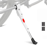 Bike Kickstand, Adjustable Alloy Aluminum Bicycle Kickstand for Road Mountain Bike, Fit 20" 24" 26" Wheels, White