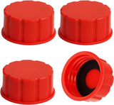 4PCS Gallon Gas Can Caps, 5 Gallon Coarse Thread Gas Lid for Gasoline, Plastic and Metal Gas Tank Lid, Portable Diesel Fuel Can Cover, Universal Automotive Gas Spout Cap Replacement