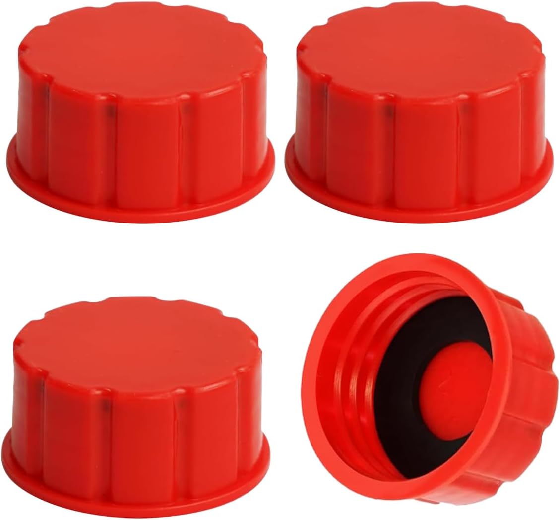 4PCS Gallon Gas Can Caps, 5 Gallon Coarse Thread Gas Lid for Gasoline, Plastic and Metal Gas Tank Lid, Portable Diesel Fuel Can Cover, Universal Automotive Gas Spout Cap Replacement