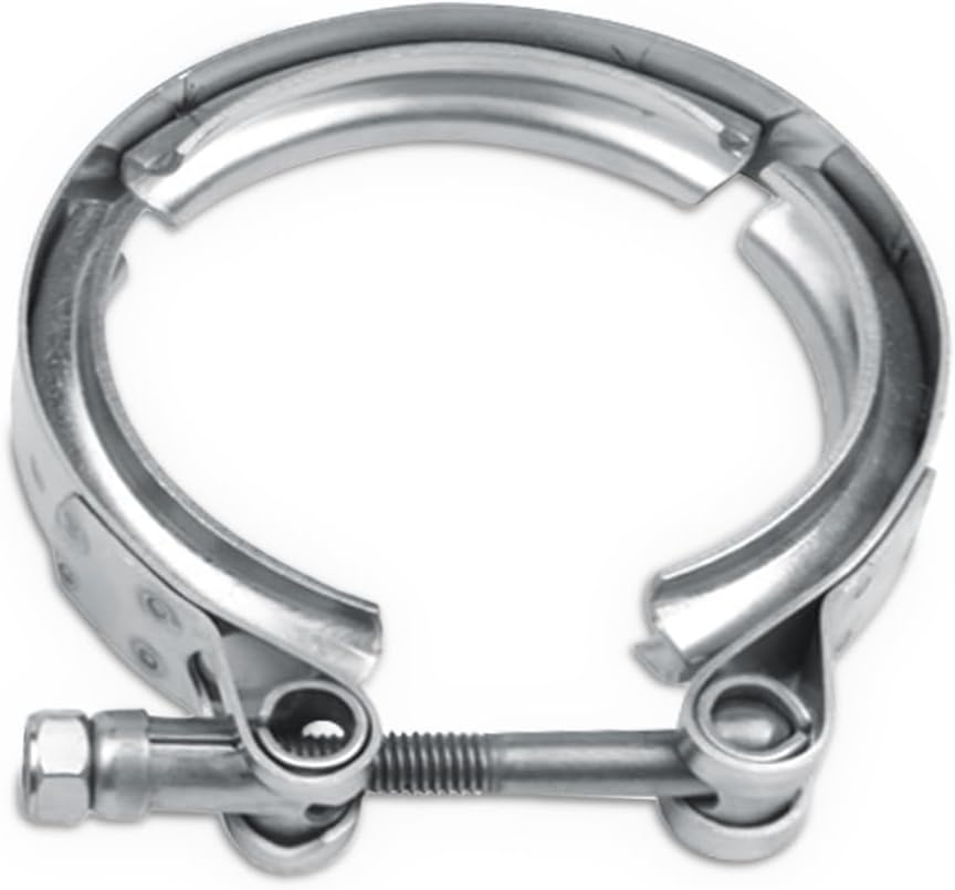 3 Inch Car V Band Clamp, Stainless Steel V-Clamp for Flange Kit, Exhaust Pipe Clamp, Automotive Exhaust Clamp Replacement Accessories for Downpipes, Exhaust Systems (1PC, 3.0")