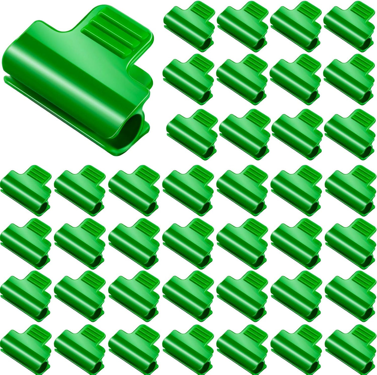 40 Pieces Greenhouse Clamps Film Row Cover Netting Tunnel Hoop Clip Frame Shading Net Rod Clip Greenhouse Film Clamps for Season Plant Extension Support (40 pieces,10 mm)