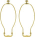 2 Pcs 10Inch Lamp Shade Harp Holders Detachable Heavy Duty DIY Lighting Accessories for Floor Lamps and Table Finials (Polished Brass)