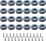 24 Pack Chair Sliders Floor Protectors 1 Inch Teflon Furniture Chair Glides for Effortlessly with Chair Leg Pads That Protects Your Floor (Screw On)